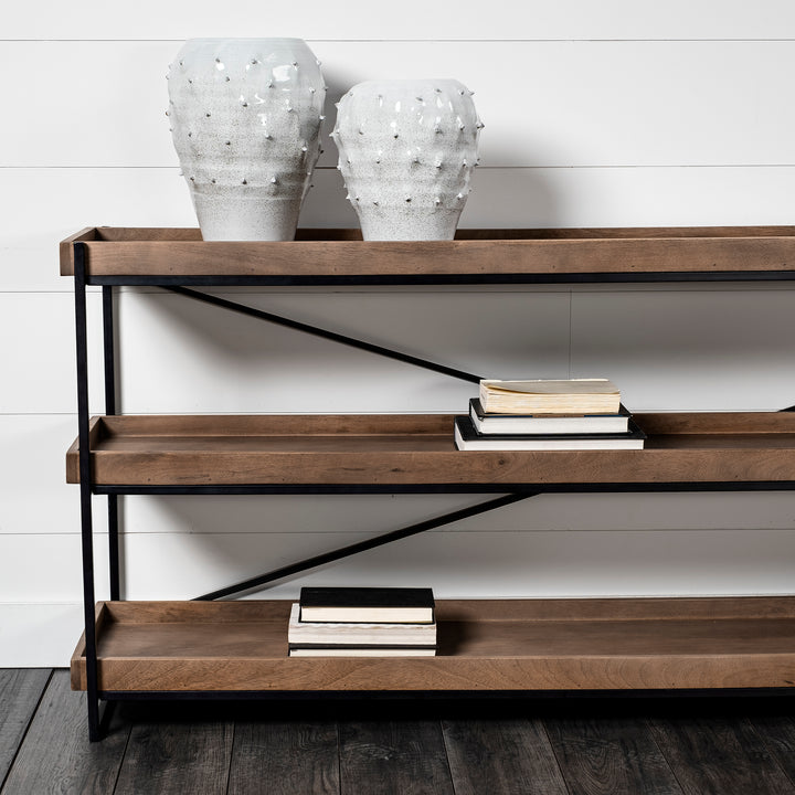 Julian Small Glossy White Ceramic Spoked Vase Decor Mercana