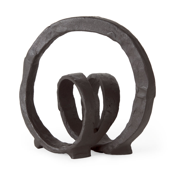 Stanislaw II Black Metal Infinite Ribbon Sculpture Decor Mercana