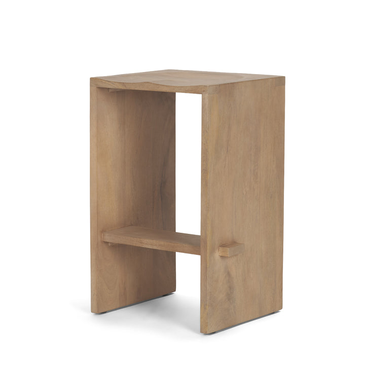 Aida 26" Seat Height Light Brown Wood Counter Stool Dining Room Mercana
