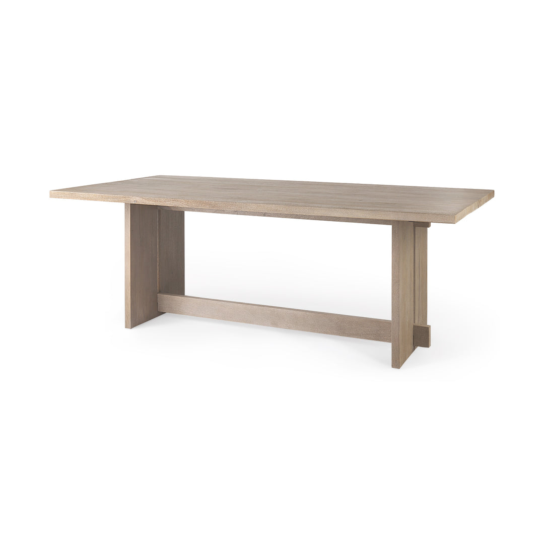 Aida 84L Light Gray Wood Dining Table Dining Room Mercana