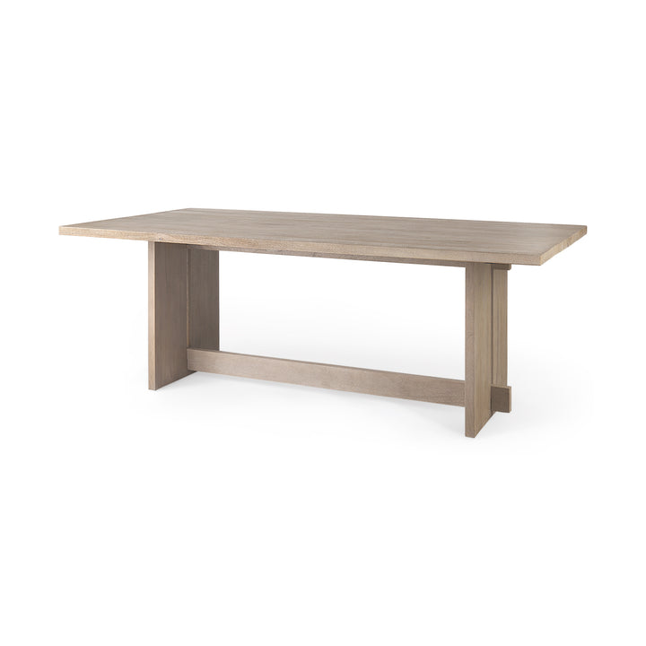 Aida 84L Light Gray Wood Dining Table Dining Room Mercana