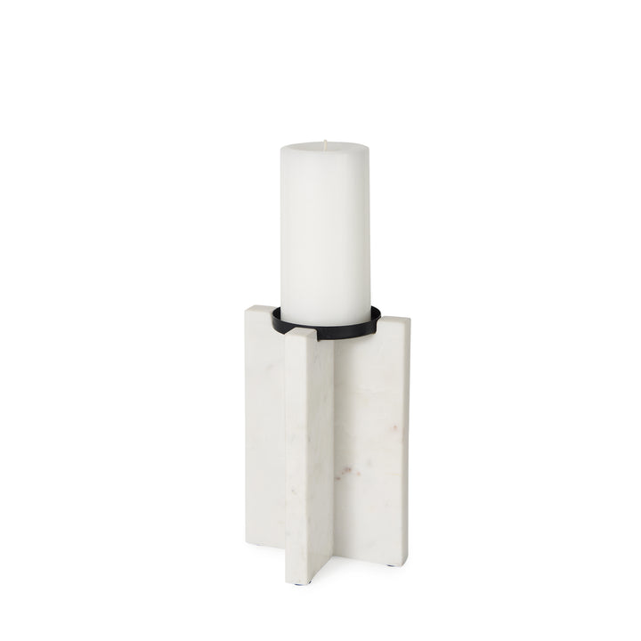 Sophia 5.5"L x 3.5"W x 8.0"H. Marble Candle Holder Medium Decor Mercana