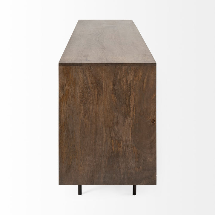 Grace Two-Tone Brown Solid Wood 6 Drawer Sideboard Dining Room Mercana