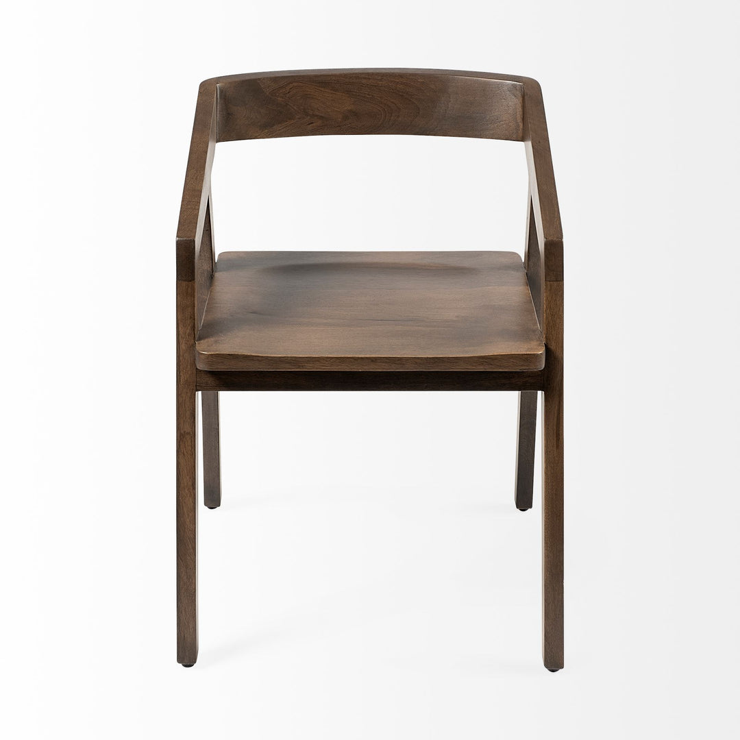 Nicholas I Onyx Brown Solid Wood Dining Chair Living Room Mercana