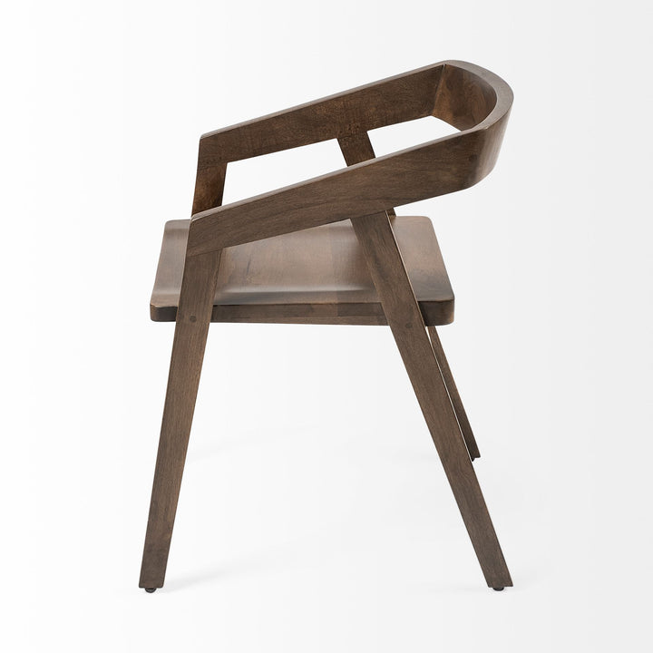 Nicholas I Onyx Brown Solid Wood Dining Chair Living Room Mercana