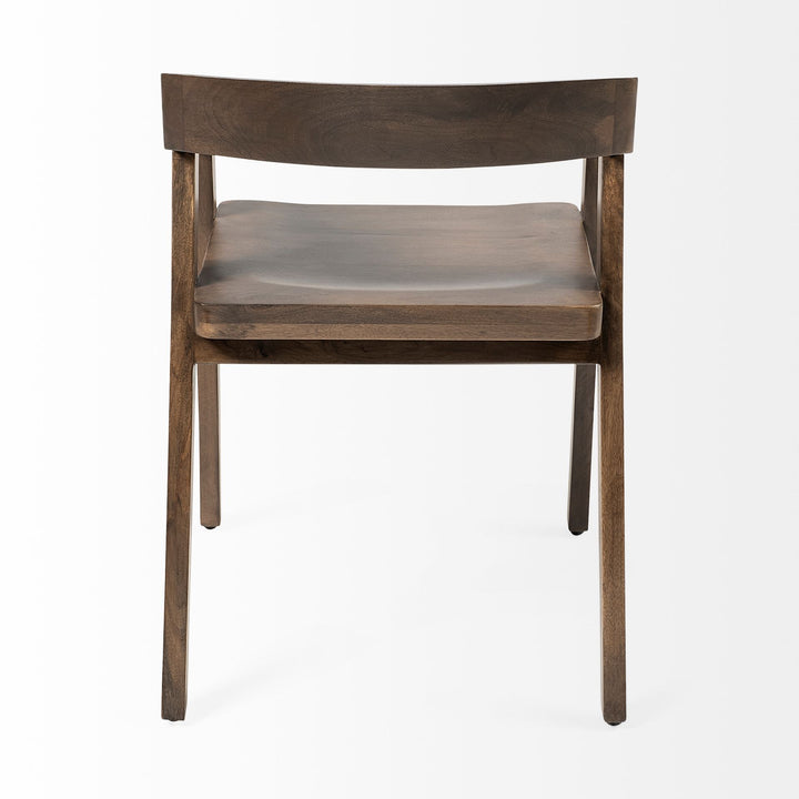 Nicholas I Onyx Brown Solid Wood Dining Chair Living Room Mercana