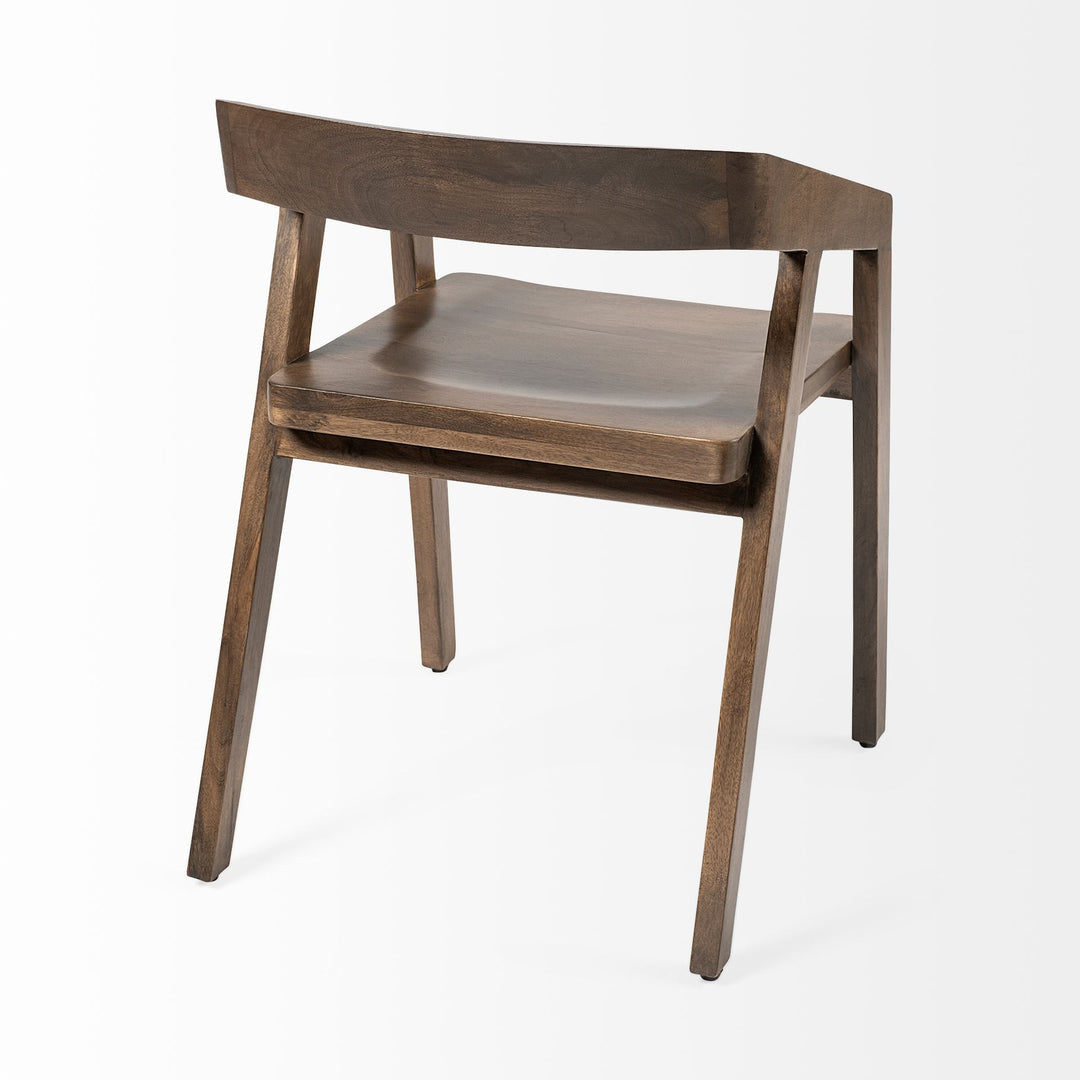 Nicholas I Onyx Brown Solid Wood Dining Chair Living Room Mercana
