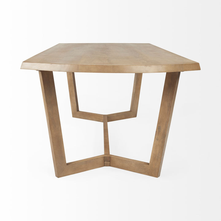 Denver 91.5x38 Rectangular Brown Solid Wood Top & Base Dining Table Dining Room Mercana