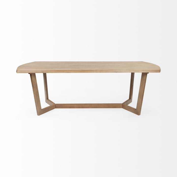 Denver 91.5x38 Rectangular Brown Solid Wood Top & Base Dining Table Dining Room Mercana