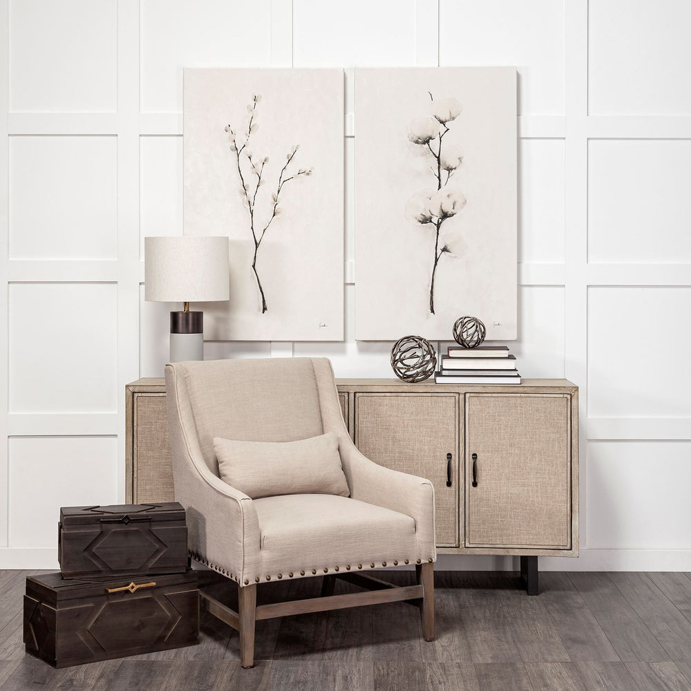 Cassia Set of 2 Brown Wooden Boxes Decor Mercana