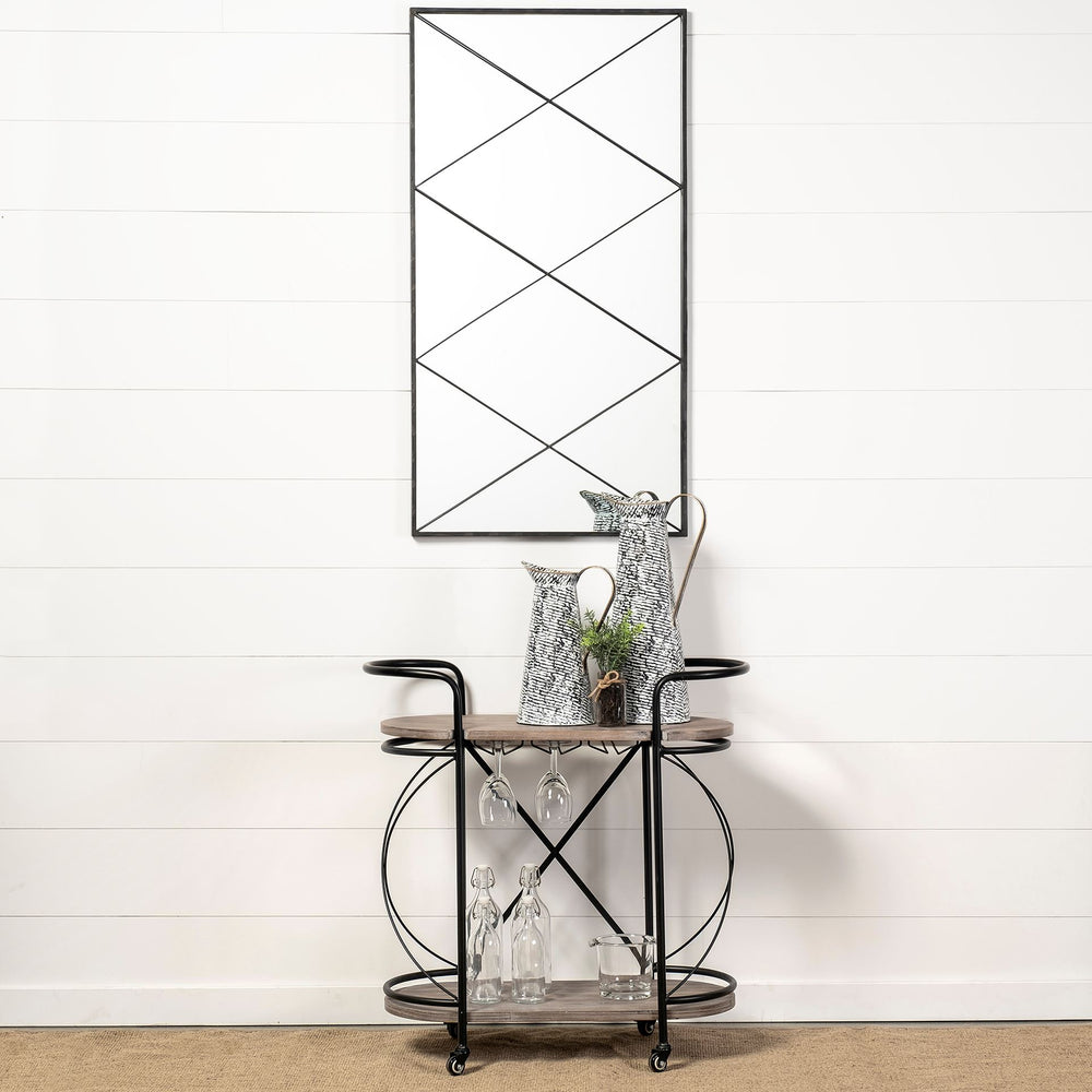 Colette Large Black/White Patterned Vase Decor Mercana