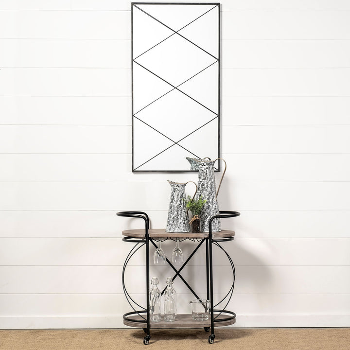 Colette Large Black/White Patterned Vase Decor Mercana