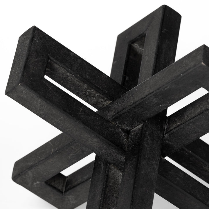 Aleph (Set of 3) Black Metal Small Medium & Large Jacks Decor Mercana