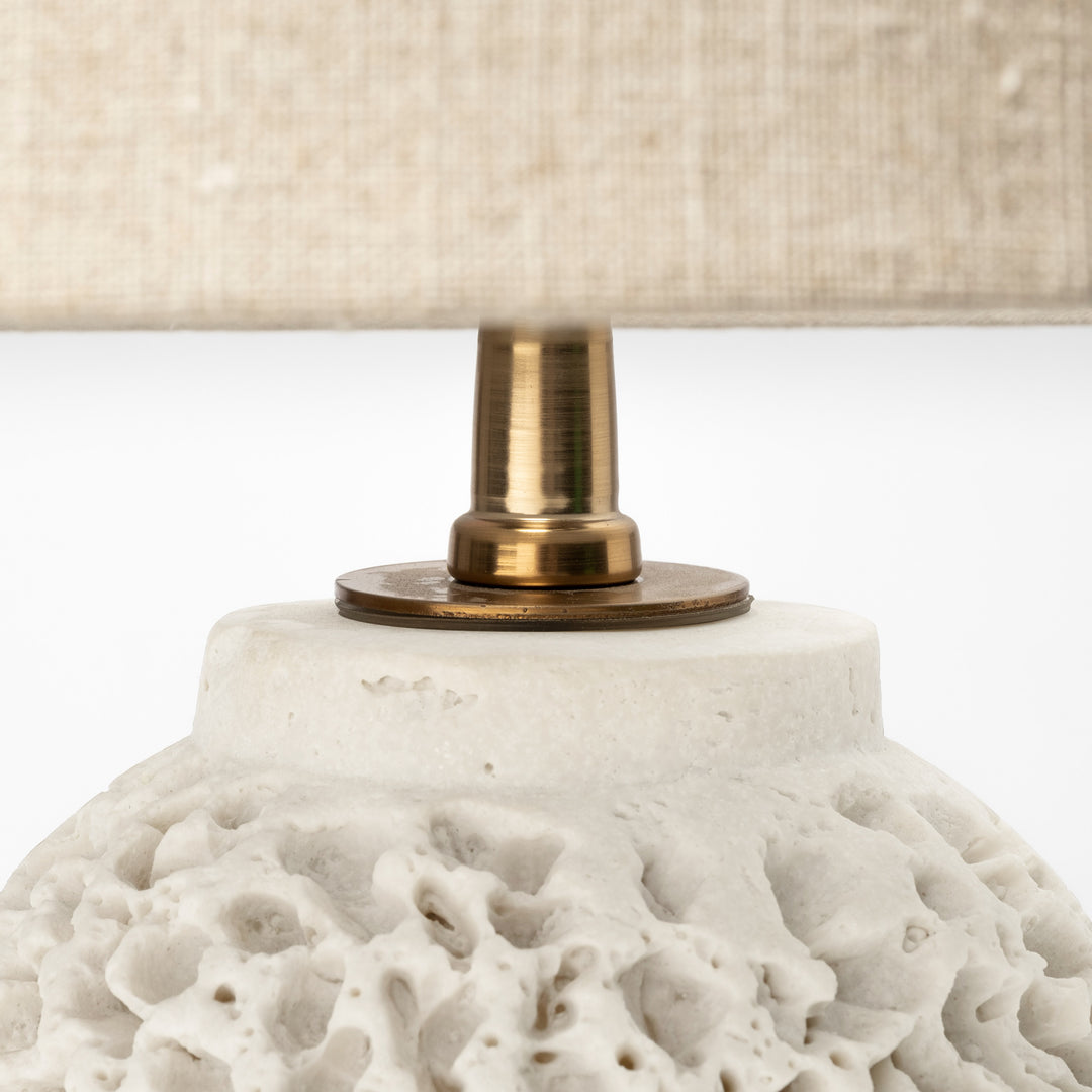 Mariam (26"H) Cream Coral-Inspired Base Table Lamp Decor Mercana