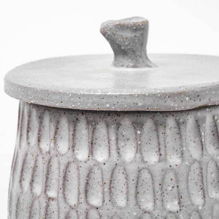 Azul (Large) 5L x 5W Gray Ceramic Detailed Decorative Box Decor Mercana