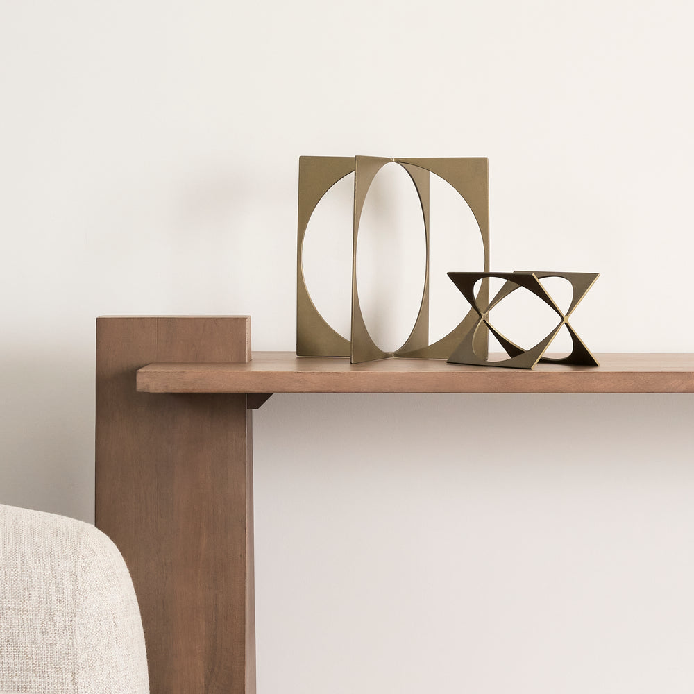 Lima I (Small) 6L x 6W Gold Geometric Decorative Object Decor Mercana