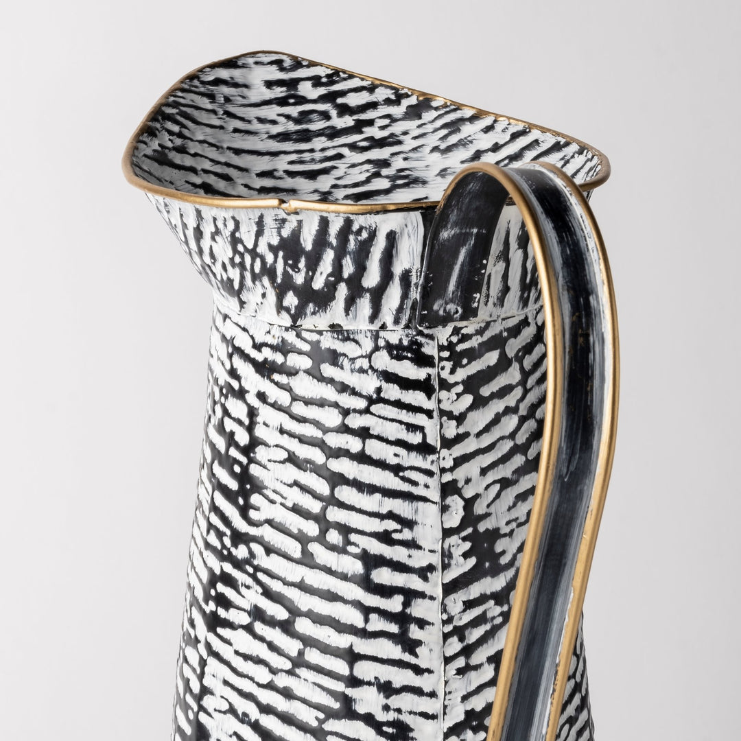 Colette Large Black/White Patterned Vase Decor Mercana