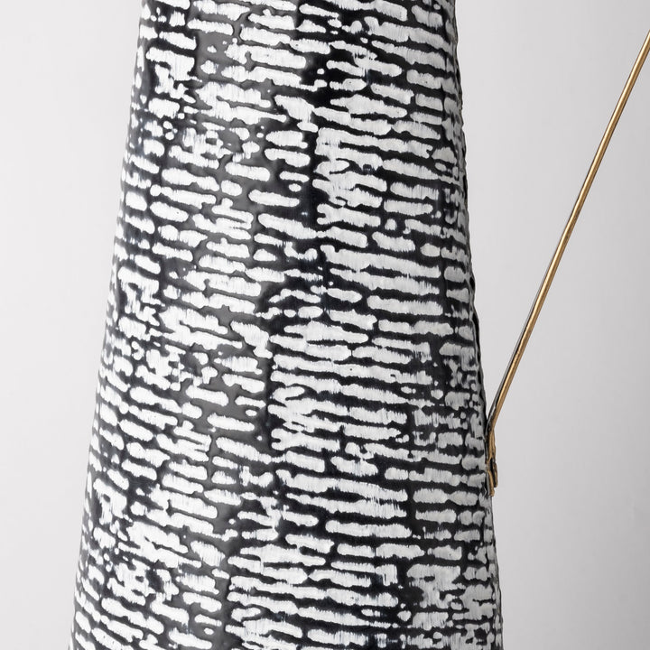 Colette Large Black/White Patterned Vase Decor Mercana