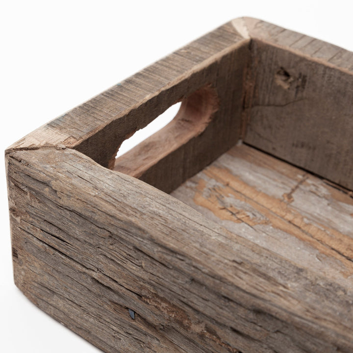 Vernon (Small) 24L x 7W Brown Reclaimed Wood Tray Decor Mercana