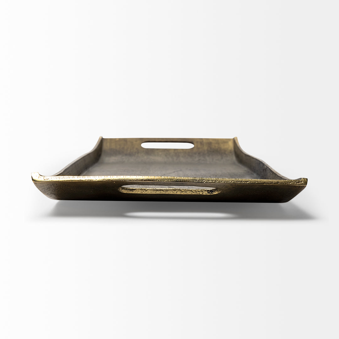 Drey 24L x 10W Gold Rectangular Tray Decor Mercana