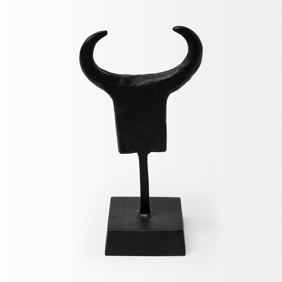 Caleb 4L x 5W Black Metal Tribal Figurine Decor Mercana