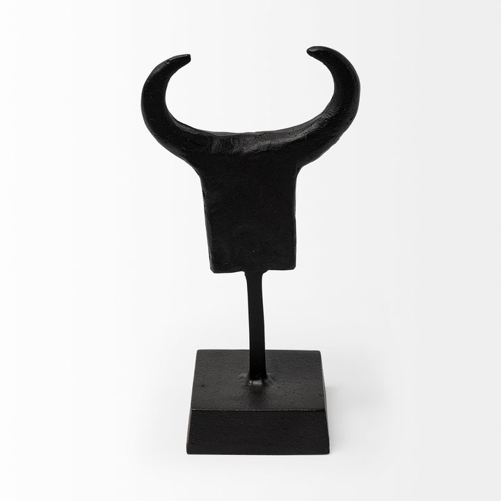 Caleb 4L x 5W Black Metal Tribal Figurine Decor Mercana
