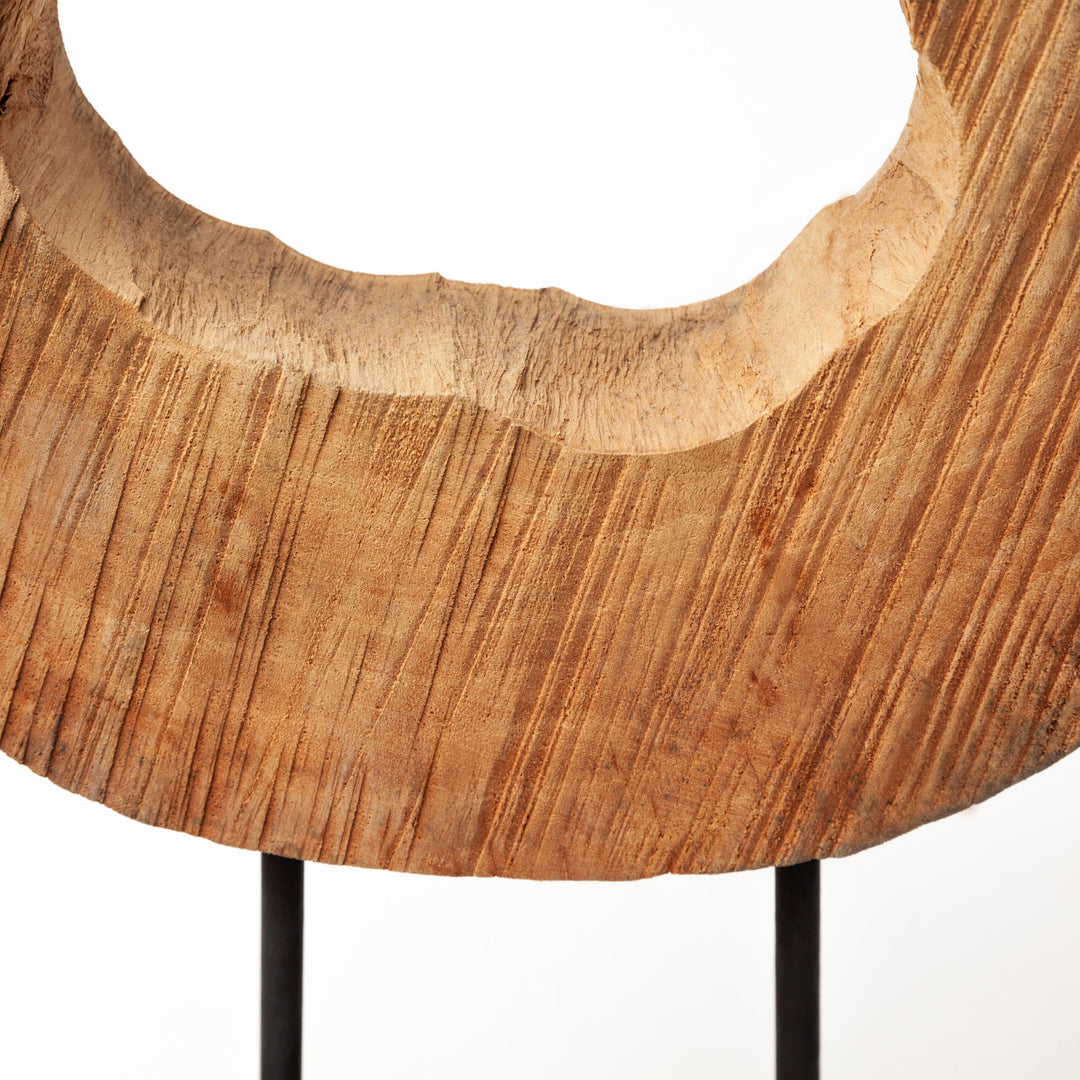 Ironwood II (Small) 13L x 4W Natural Wooden Circular Object Decor Mercana