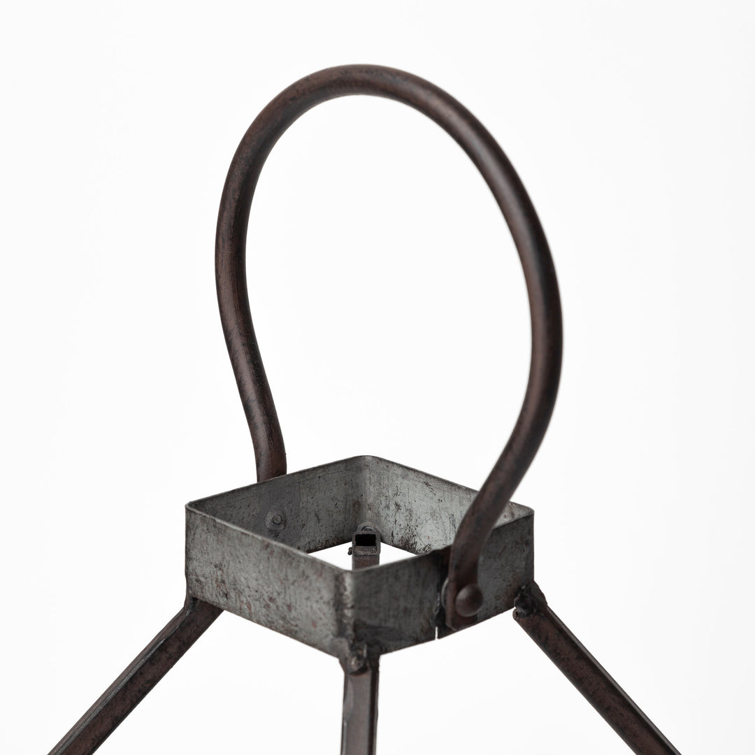 Kingston I Large Rustic Metal Framed Table Candle Holder Decor Mercana