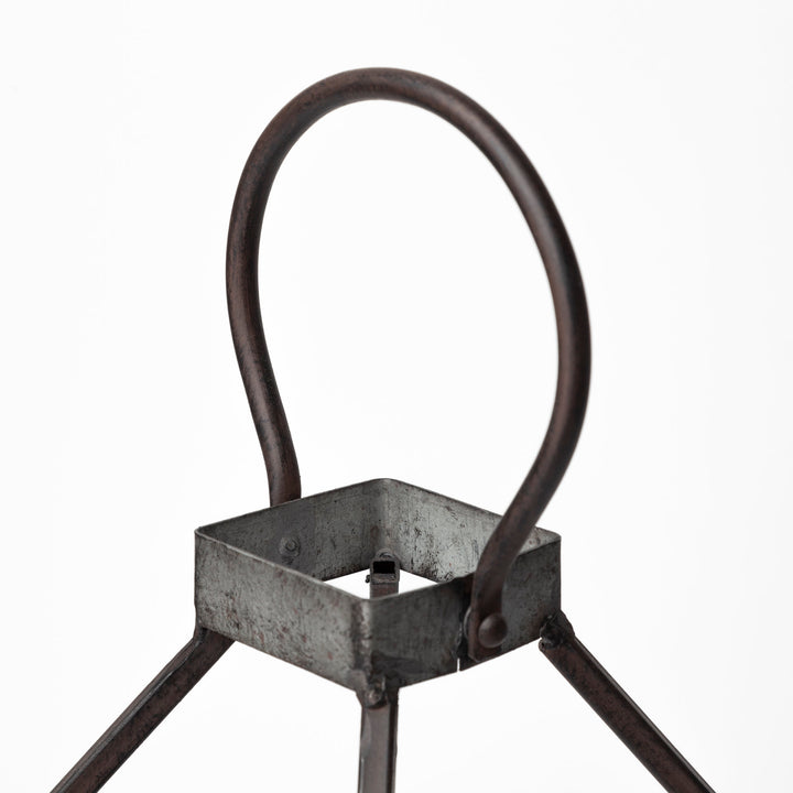 Kingston I Large Rustic Metal Framed Table Candle Holder Decor Mercana