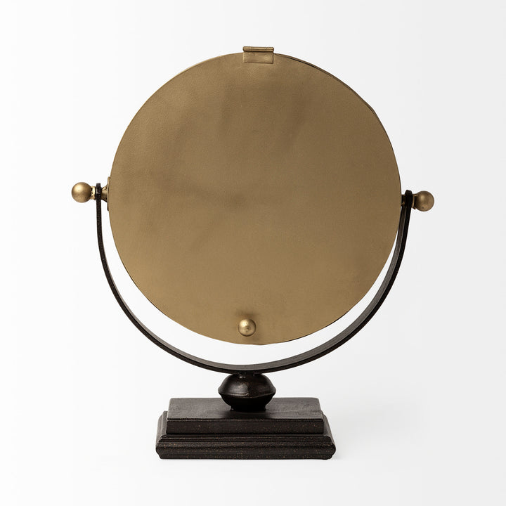 Houston Gold Metal Half Moon Base Table Clock Decor Mercana