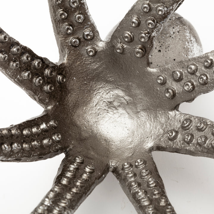 Strafford Medium 13L x 7W Silver Resin Octopus Decor Mercana