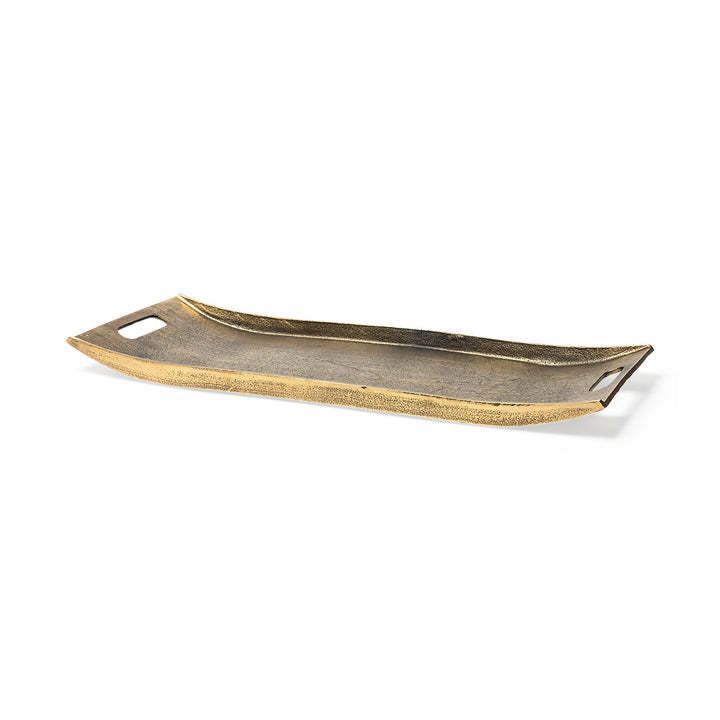 Drey 24L x 10W Gold Rectangular Tray Decor Mercana