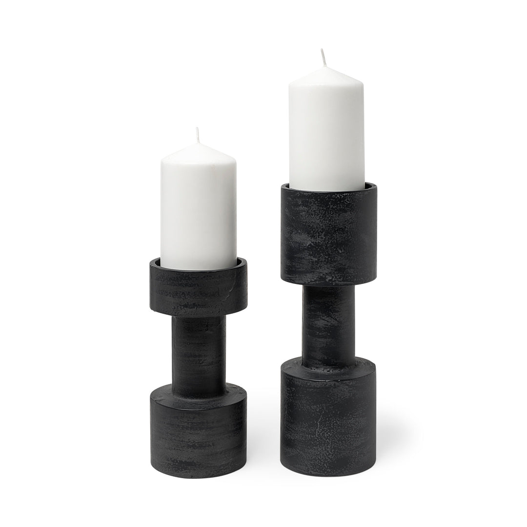 Bolton I Black Metal Table Candle Holders Decor Mercana