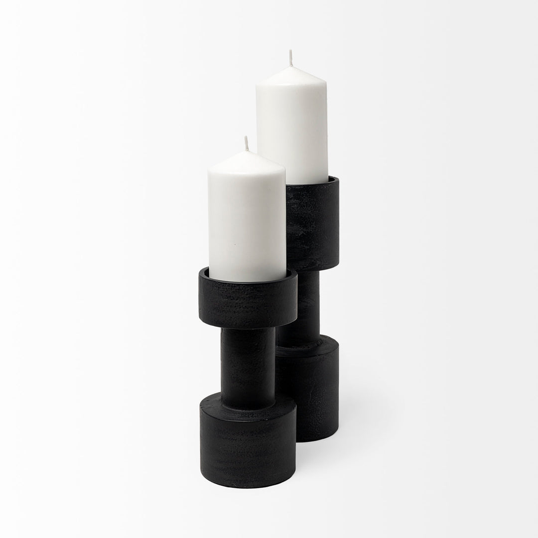 Bolton I Black Metal Table Candle Holders Decor Mercana