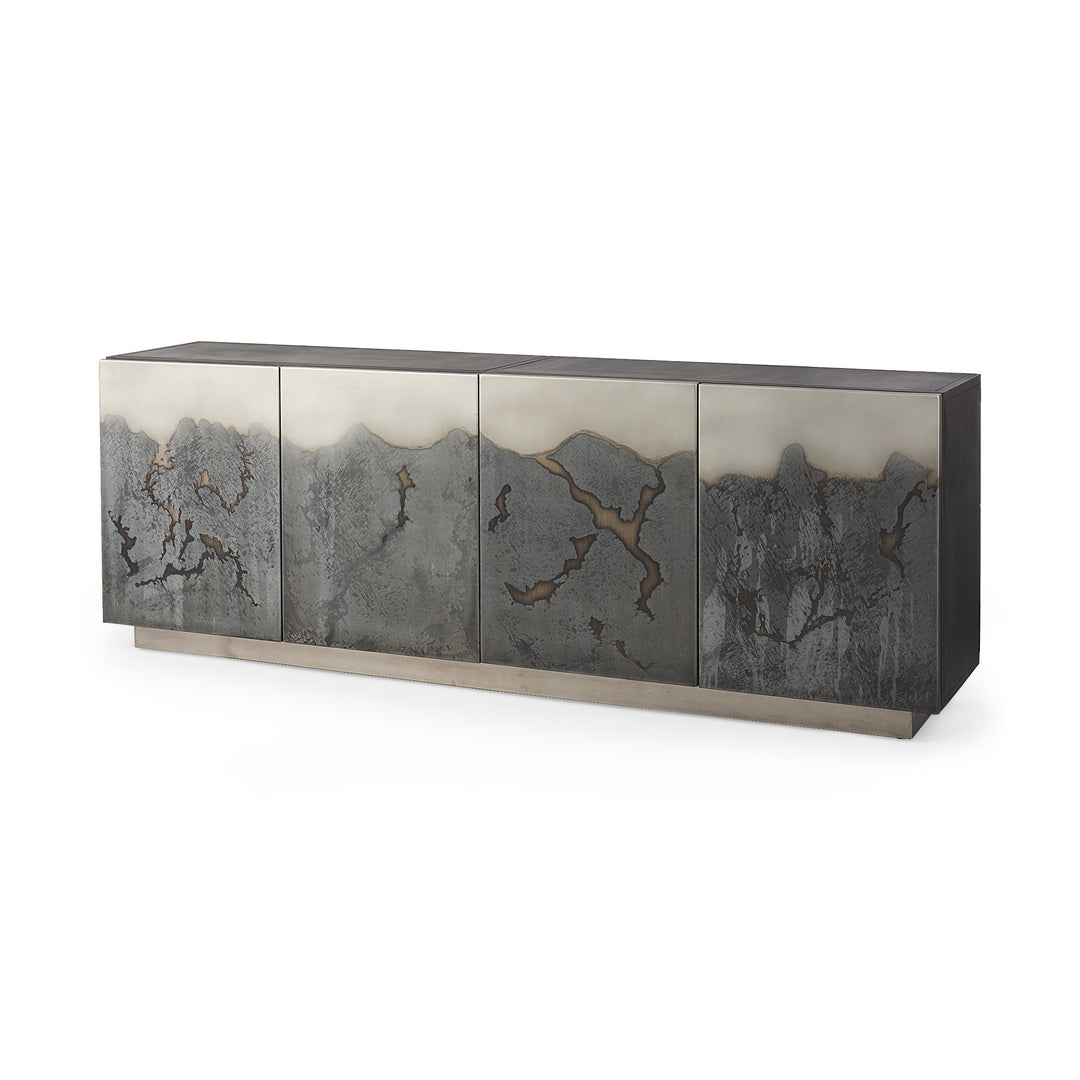 Roxdale Acid Wash Metal Sideboard Dining Room Mercana