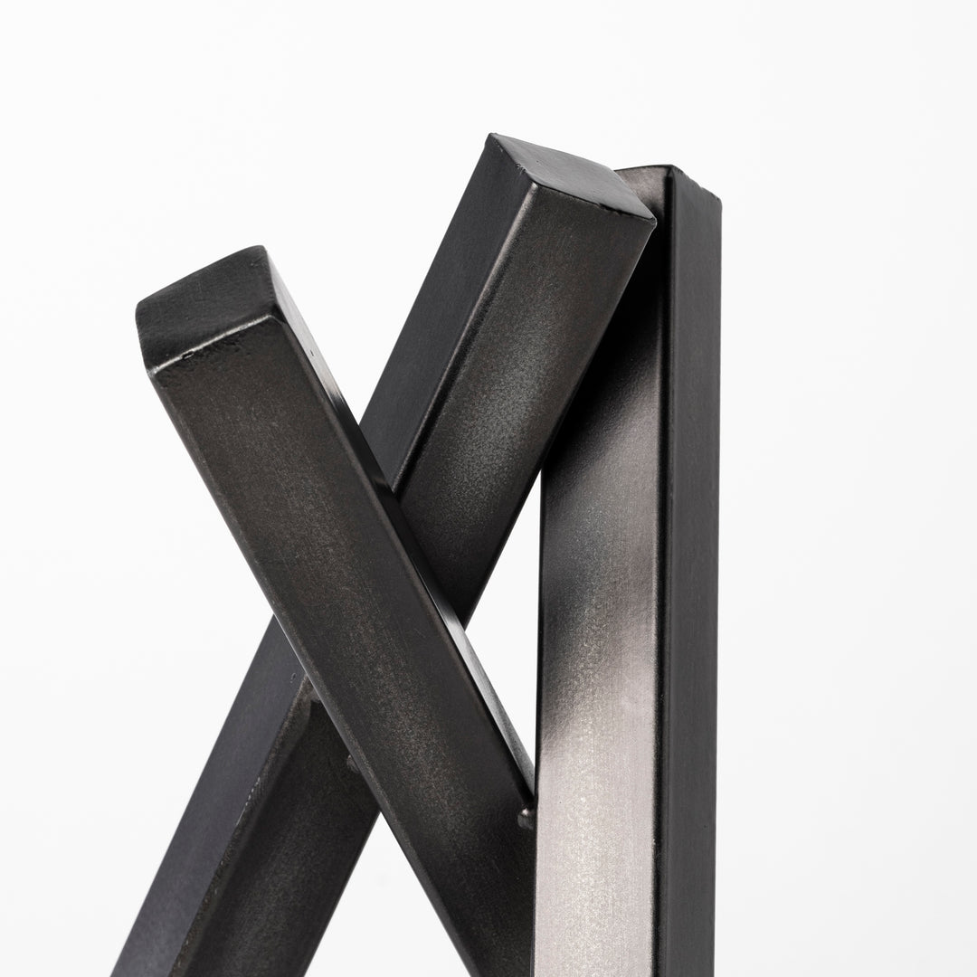 Bastian (Large) 9L x 8W Black Metal Abstract Object Decor Mercana