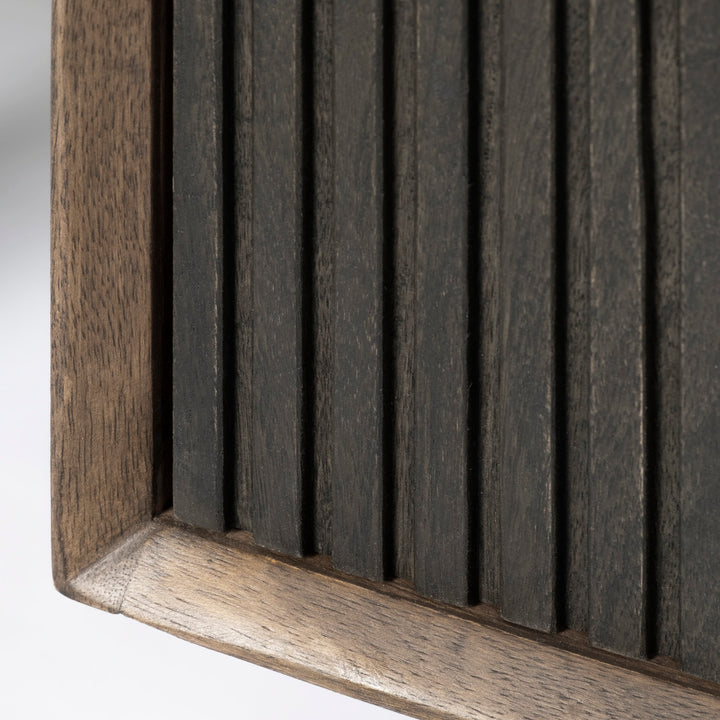 Grace Two-Toned Brown Solid Wood TV Stand Media Console Living Room Mercana