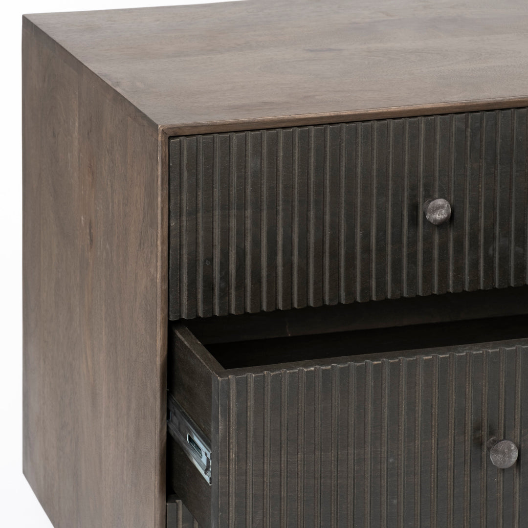 Grace Two-Tone Brown Solid Wood 6 Drawer Sideboard Dining Room Mercana