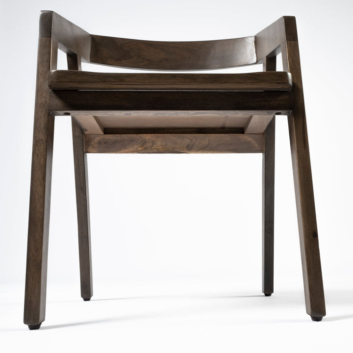 Nicholas I Onyx Brown Solid Wood Dining Chair Living Room Mercana