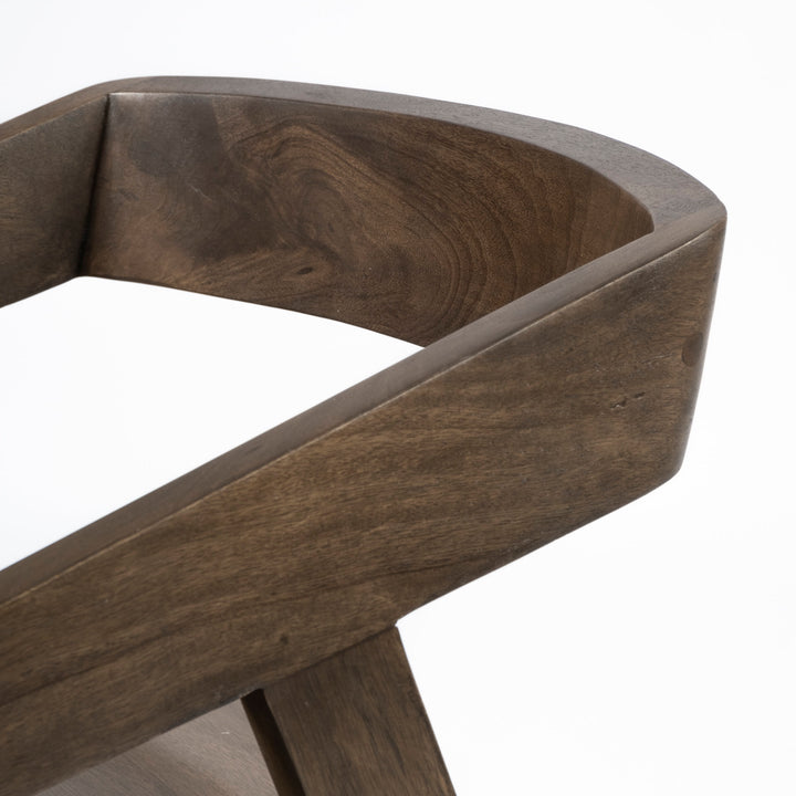 Nicholas I Onyx Brown Solid Wood Dining Chair Living Room Mercana