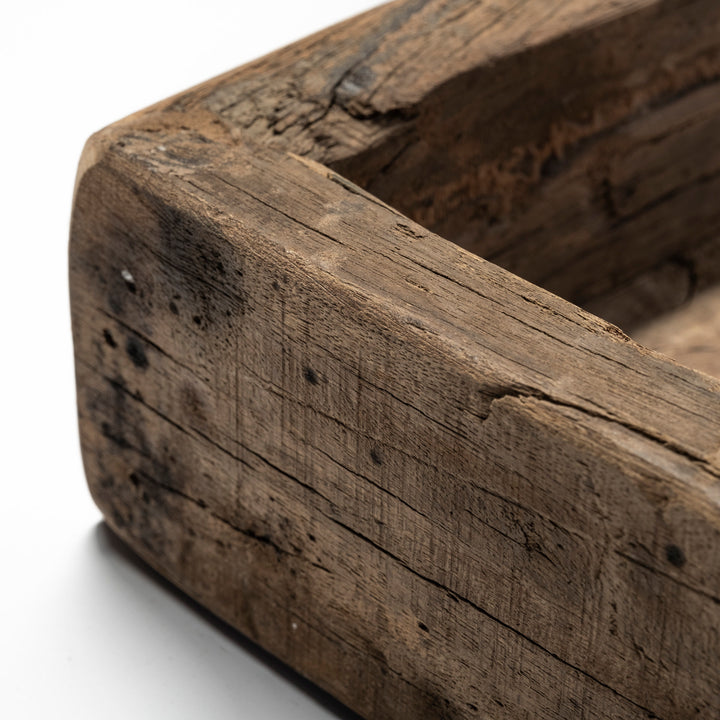 Carson (Small) 24L x 24W Brown Reclaimed Wood Tray Decor Mercana