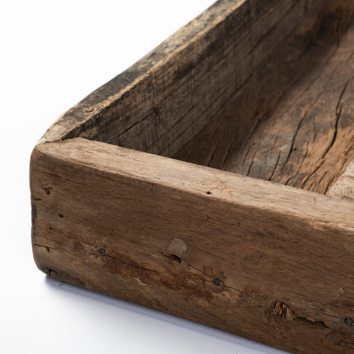 Carson (Large) 30L x 30W Brown Reclaimed Wood Tray Decor Mercana