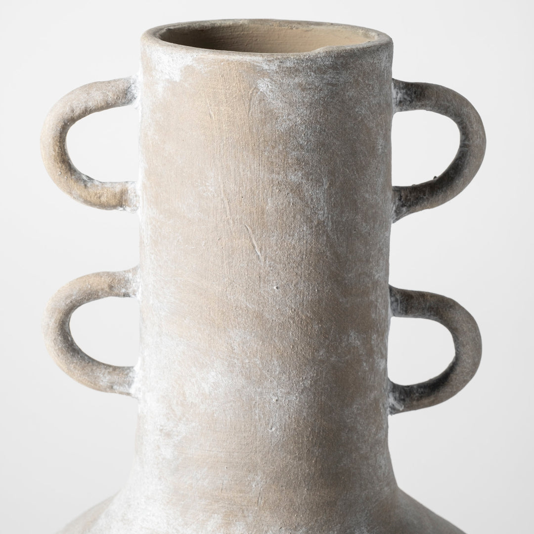 Sherry Rustic Brown Tall Neck Ceramic Vase Decor Mercana