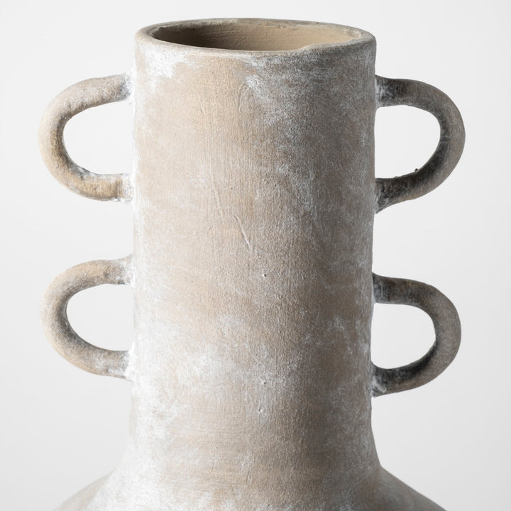 Sherry Rustic Brown Tall Neck Ceramic Vase Decor Mercana