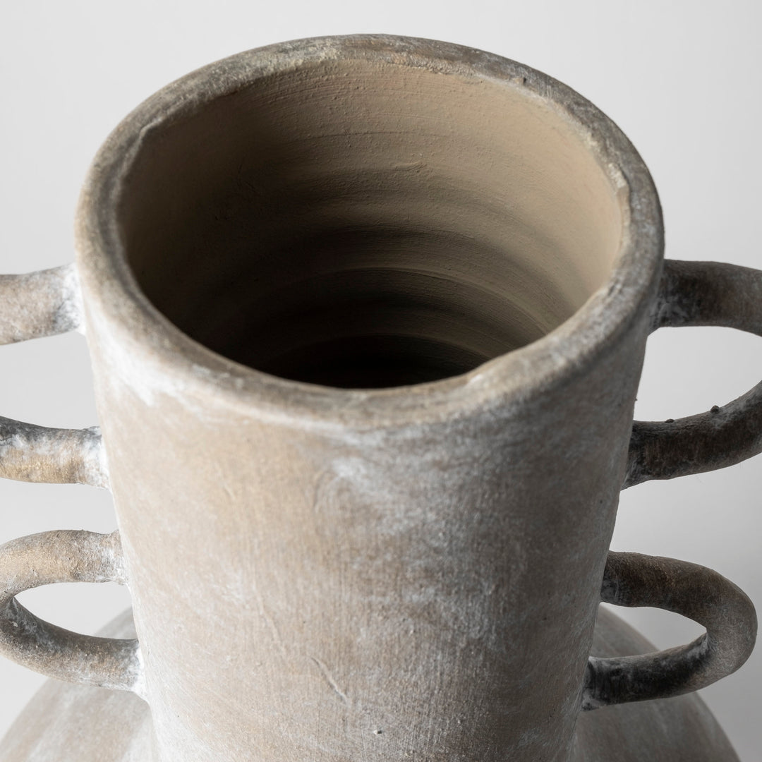 Sherry Rustic Brown Tall Neck Ceramic Vase Decor Mercana