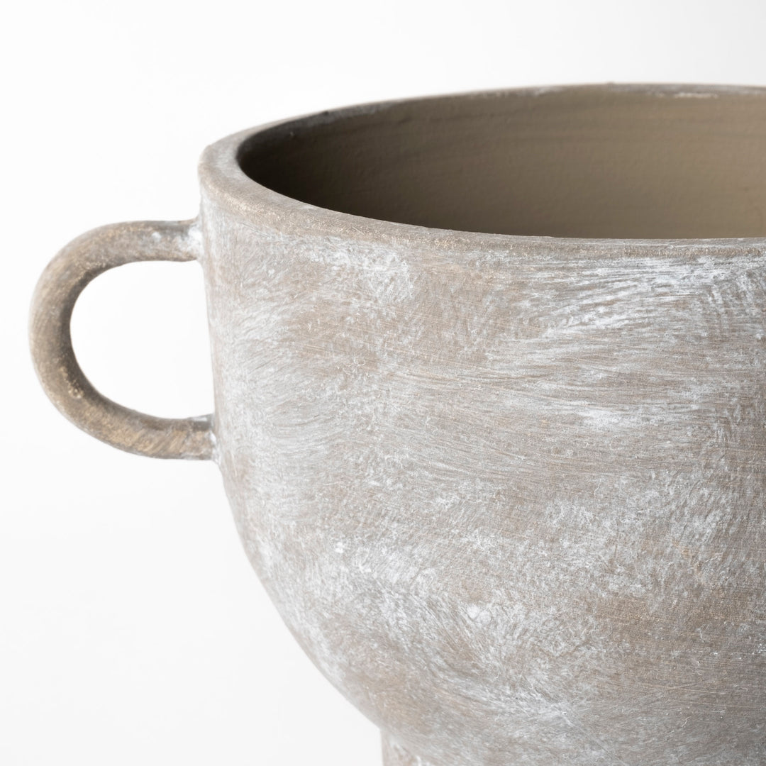Deya Small Rustic Brown Ceramic Vase Decor Mercana