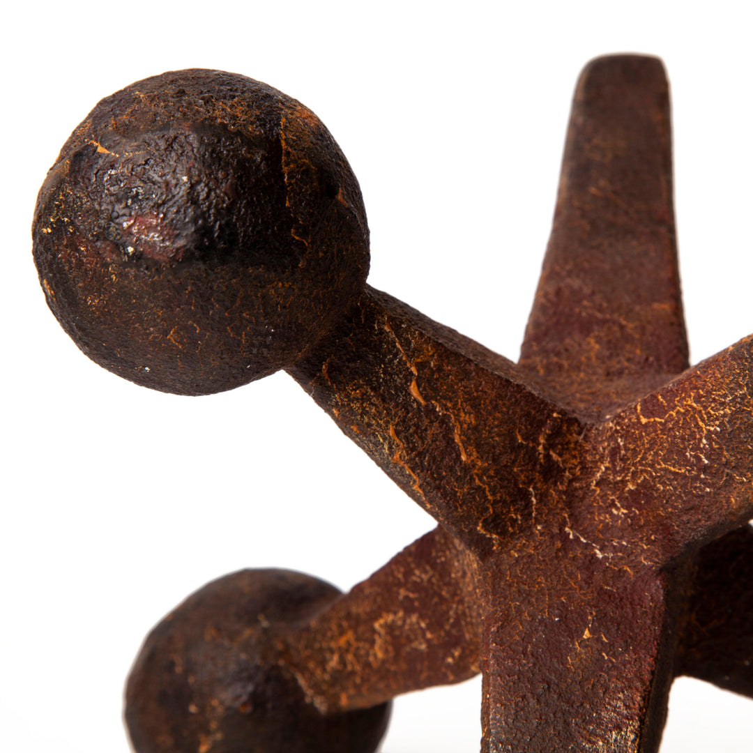 Jax Set of 3 8L x 7W Cast Iron Metal Jacks Decor Mercana