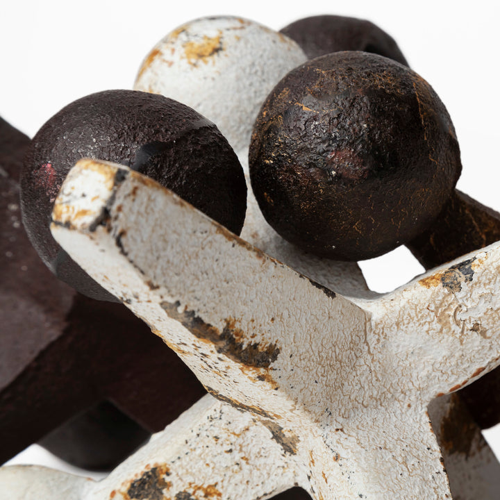 Jax Set of 3 8L x 7W Cast Iron Metal Jacks Decor Mercana