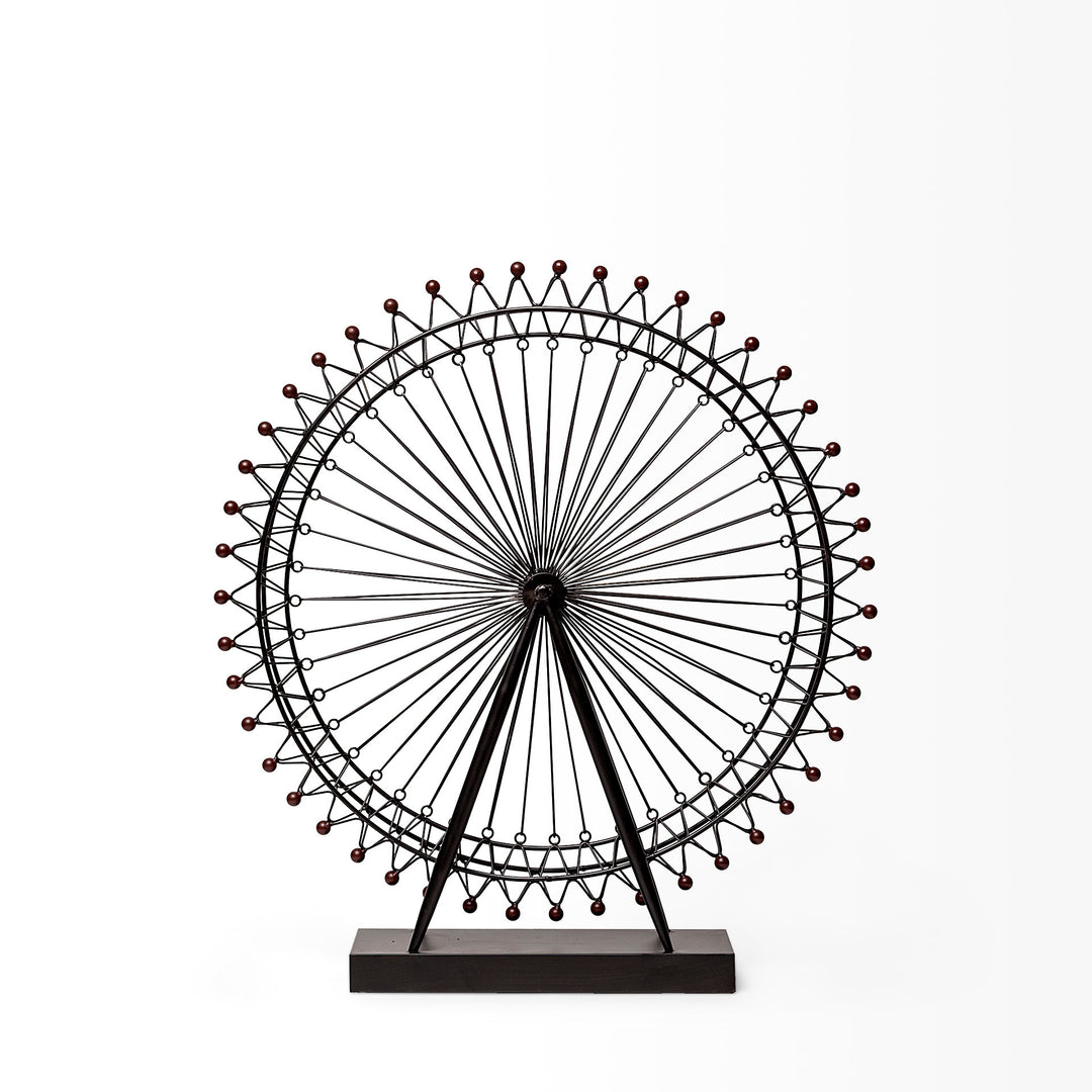 London Eye 3L x 25W Black Metal London Eye Replica Decor Mercana