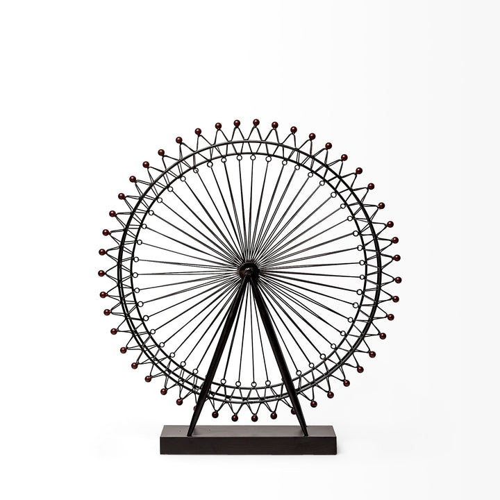 London Eye 3L x 25W Black Metal London Eye Replica Decor Mercana